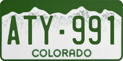 CO license plate ATY991