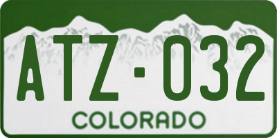 CO license plate ATZ032