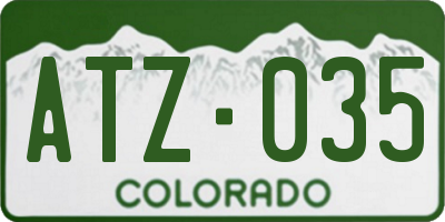 CO license plate ATZ035