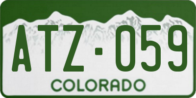 CO license plate ATZ059