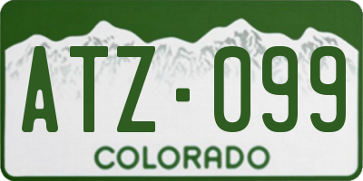 CO license plate ATZ099