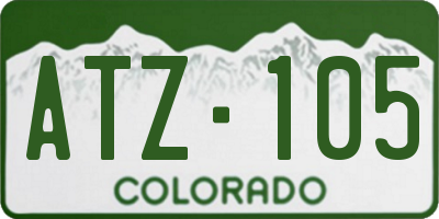 CO license plate ATZ105