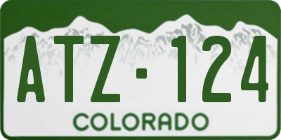 CO license plate ATZ124