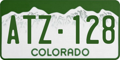 CO license plate ATZ128