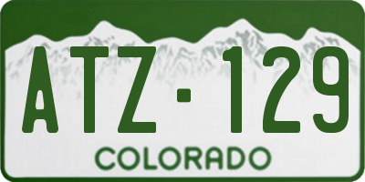 CO license plate ATZ129