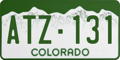 CO license plate ATZ131