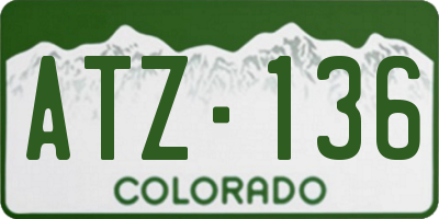 CO license plate ATZ136