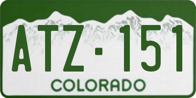 CO license plate ATZ151