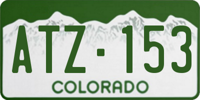 CO license plate ATZ153