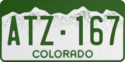 CO license plate ATZ167