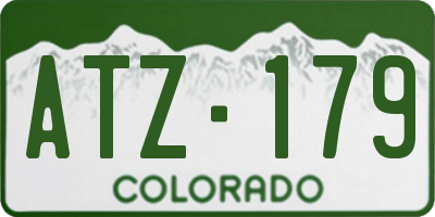 CO license plate ATZ179