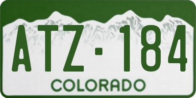 CO license plate ATZ184