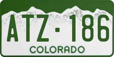 CO license plate ATZ186