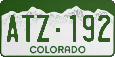 CO license plate ATZ192