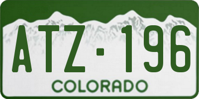 CO license plate ATZ196