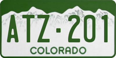 CO license plate ATZ201