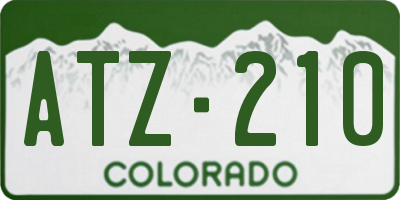 CO license plate ATZ210
