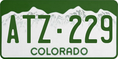 CO license plate ATZ229