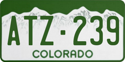 CO license plate ATZ239