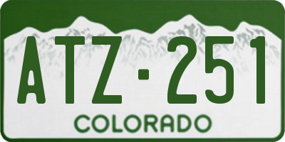 CO license plate ATZ251
