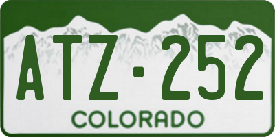 CO license plate ATZ252