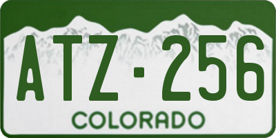 CO license plate ATZ256