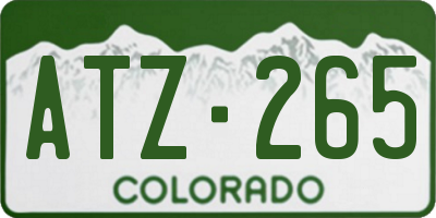 CO license plate ATZ265