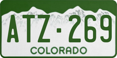 CO license plate ATZ269