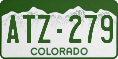 CO license plate ATZ279
