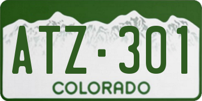 CO license plate ATZ301