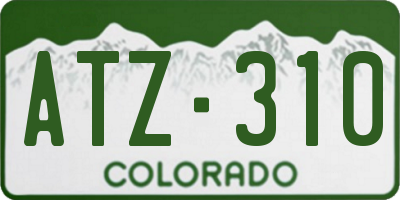 CO license plate ATZ310