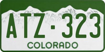 CO license plate ATZ323