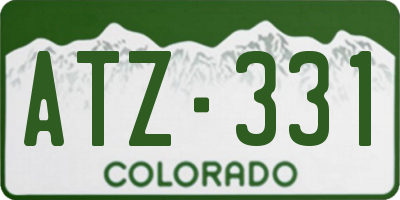 CO license plate ATZ331