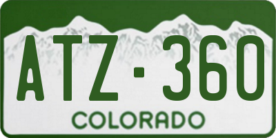 CO license plate ATZ360