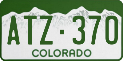 CO license plate ATZ370