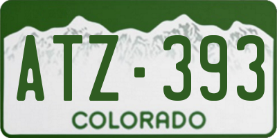 CO license plate ATZ393
