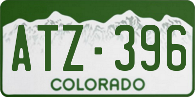 CO license plate ATZ396