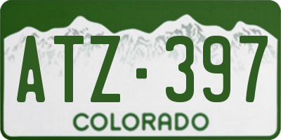 CO license plate ATZ397