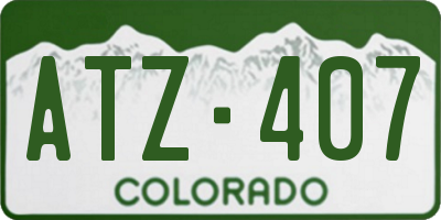 CO license plate ATZ407