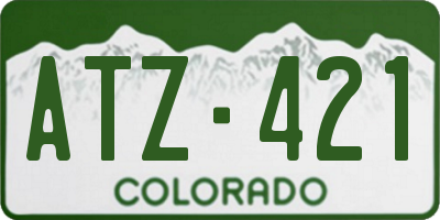 CO license plate ATZ421