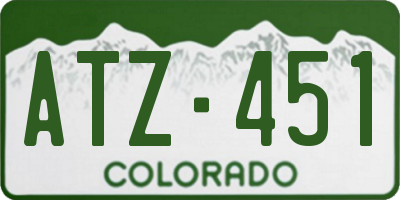 CO license plate ATZ451