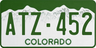 CO license plate ATZ452