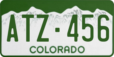 CO license plate ATZ456