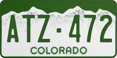 CO license plate ATZ472