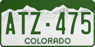 CO license plate ATZ475