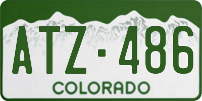 CO license plate ATZ486
