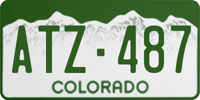CO license plate ATZ487