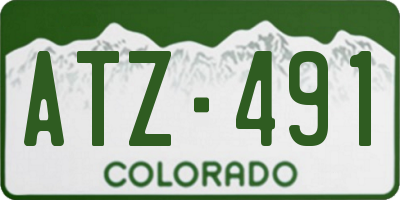 CO license plate ATZ491