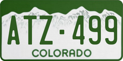 CO license plate ATZ499