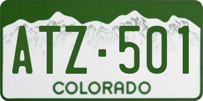 CO license plate ATZ501